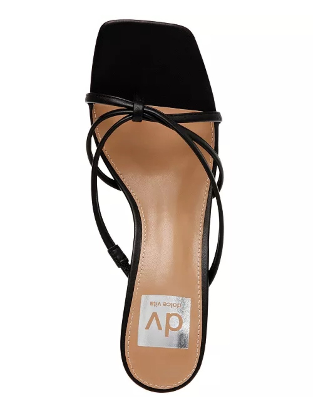 DV Dolce Vita Black Women's Zini Strappy Stiletto Heel Dress Sandals - Picture 3 of 8